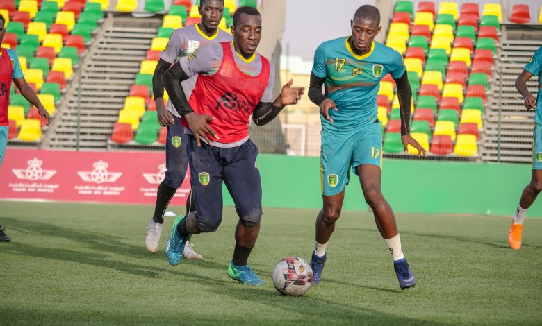  جانب من تدريبات المنتخب الموريتاني ـ المصدر الاتحادية الموريتانية لكرة القدم 
