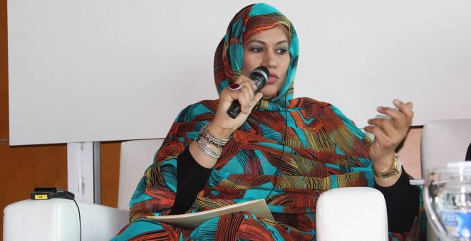 وزيرة التجارة الموريتانية الناها بنت حمدي ولد مكناس